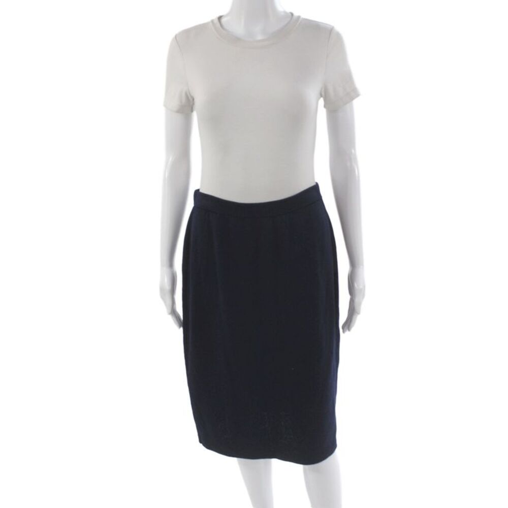 St. John Evening By Marie Gray Womens Blue Pencil Skirt Knee Length Size 10